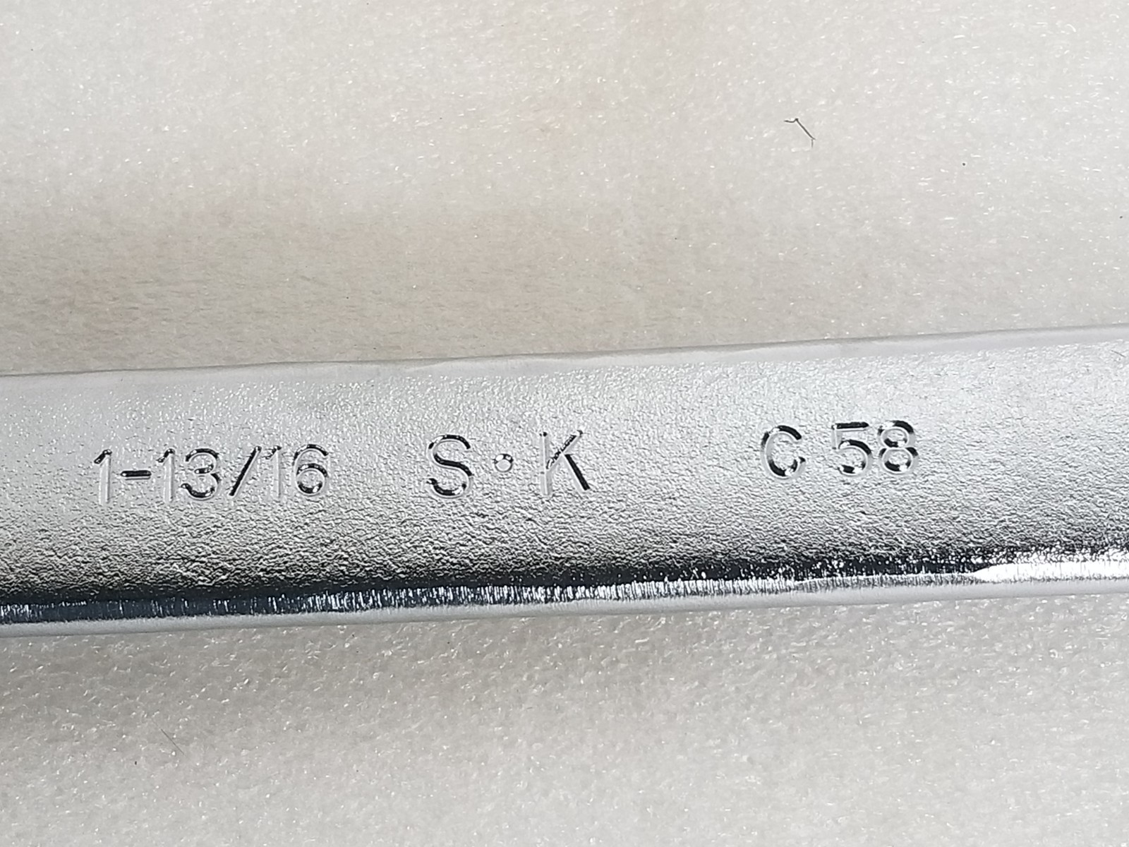 S-K Tools C58 Combination Wrench 1-13/16″ SurGrip 12-Point 24″-OAL Made in USA