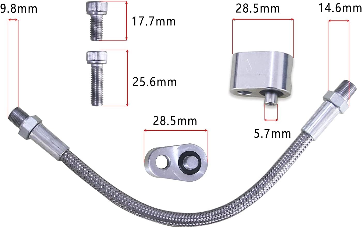 MSCRP LS Throttle Body Bypass Hose kit LS Coolant/Steam Port Crossover Hose