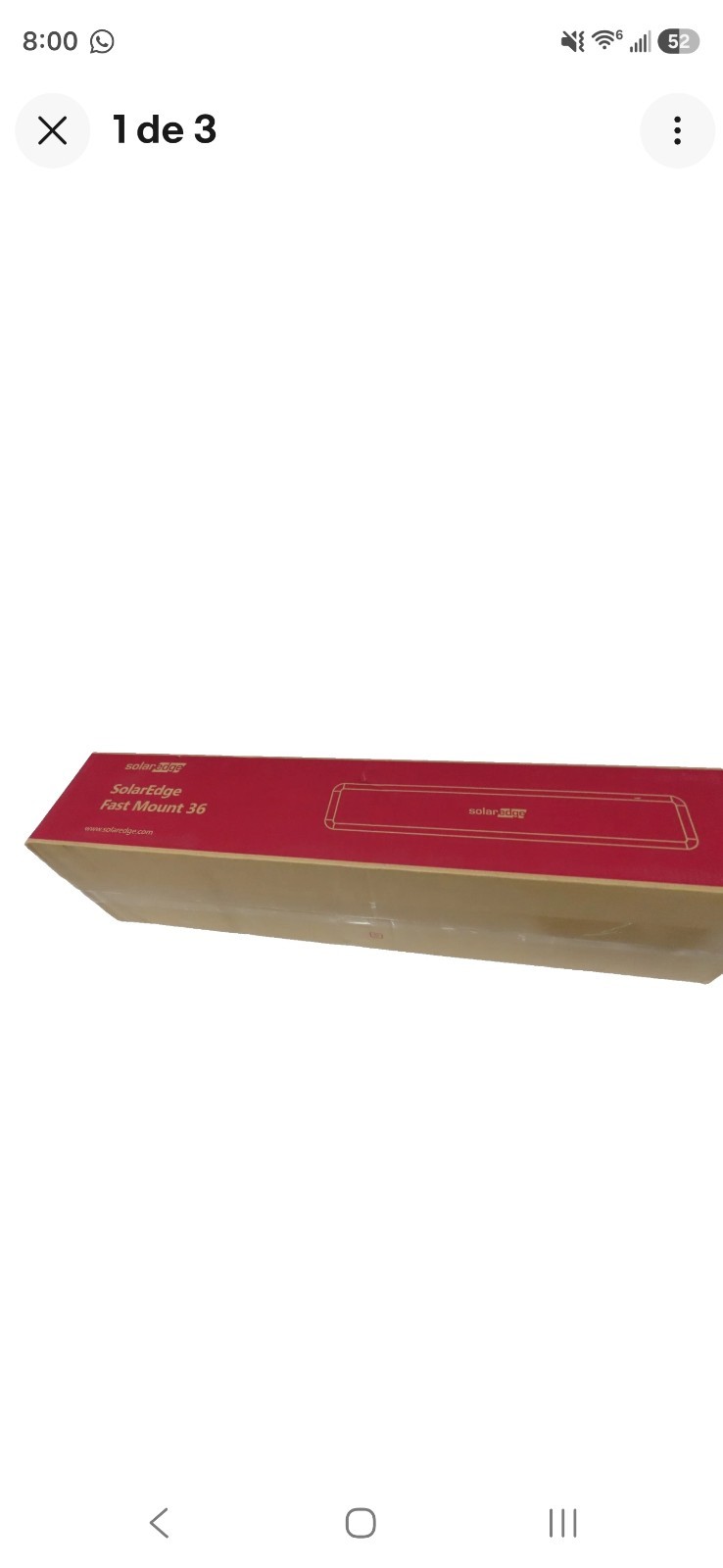 SOLAREDGE FAST MOUNT GUTTER SEFM-36 IAC-SEFM-36BUV3-01