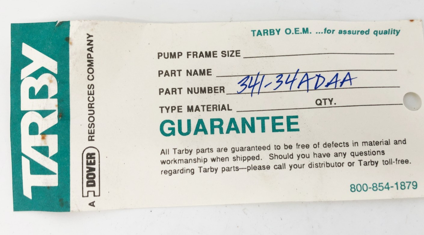 New Tarby 341-34ADAA Bearing Cover Plate for Moyno L10 A10341 – No Box