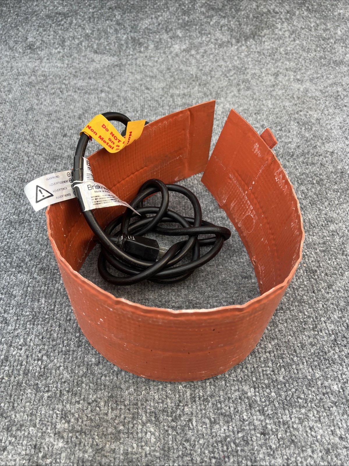 BriskHeat DHCH10 Drum Barrel Band Heater 45L/5gal 110V 550 Watt 10-200C #X4828