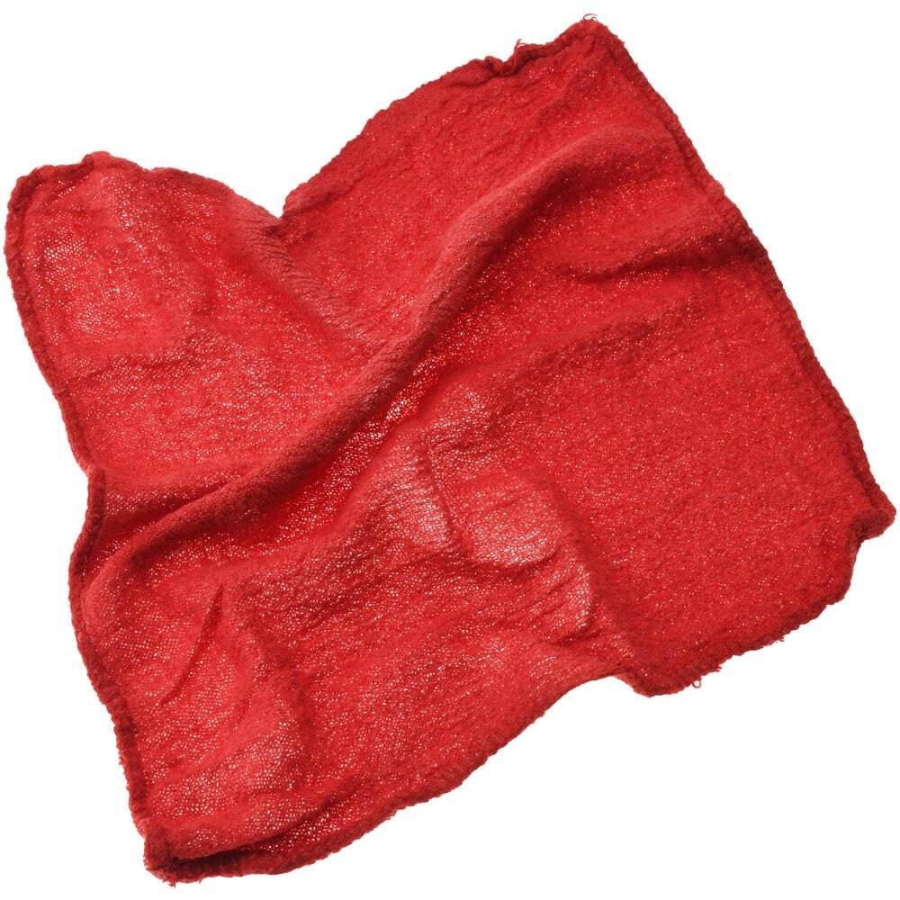 60 Pack PRO SOURCE 14″ x 14″ Industrial Shop Towels: Red Color, Virgin Cotton