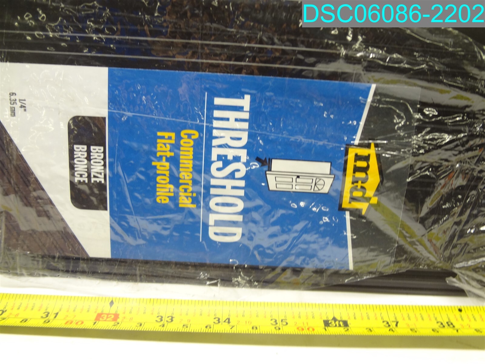 M-D TH043 Series 69816 Saddle Threshold, 36 in L, 6 in W, Aluminum, Bronze