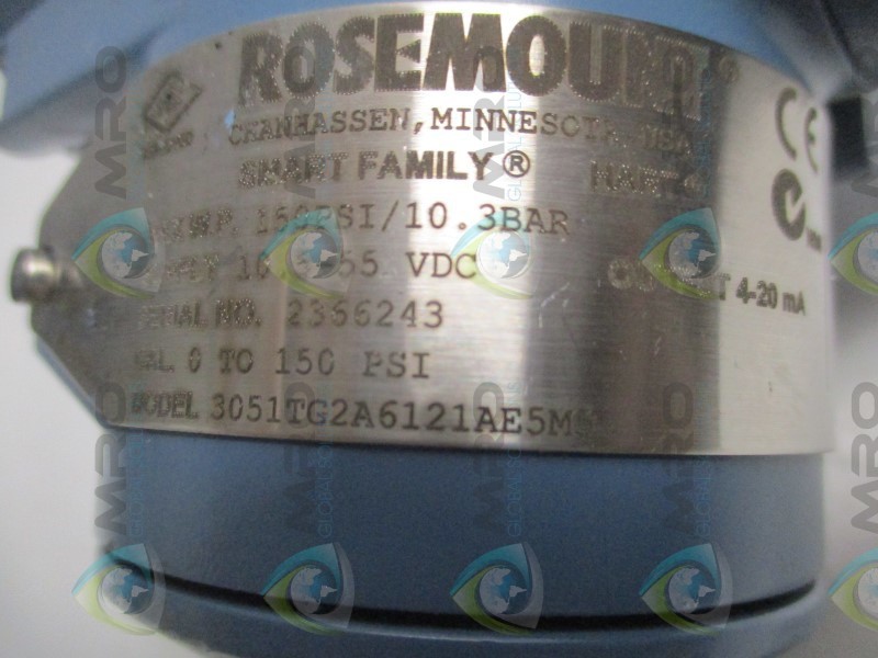 ROSEMOUNT 3051TG2A6121AE5M5 TRANSMITTER 0-150 PSI NSNP