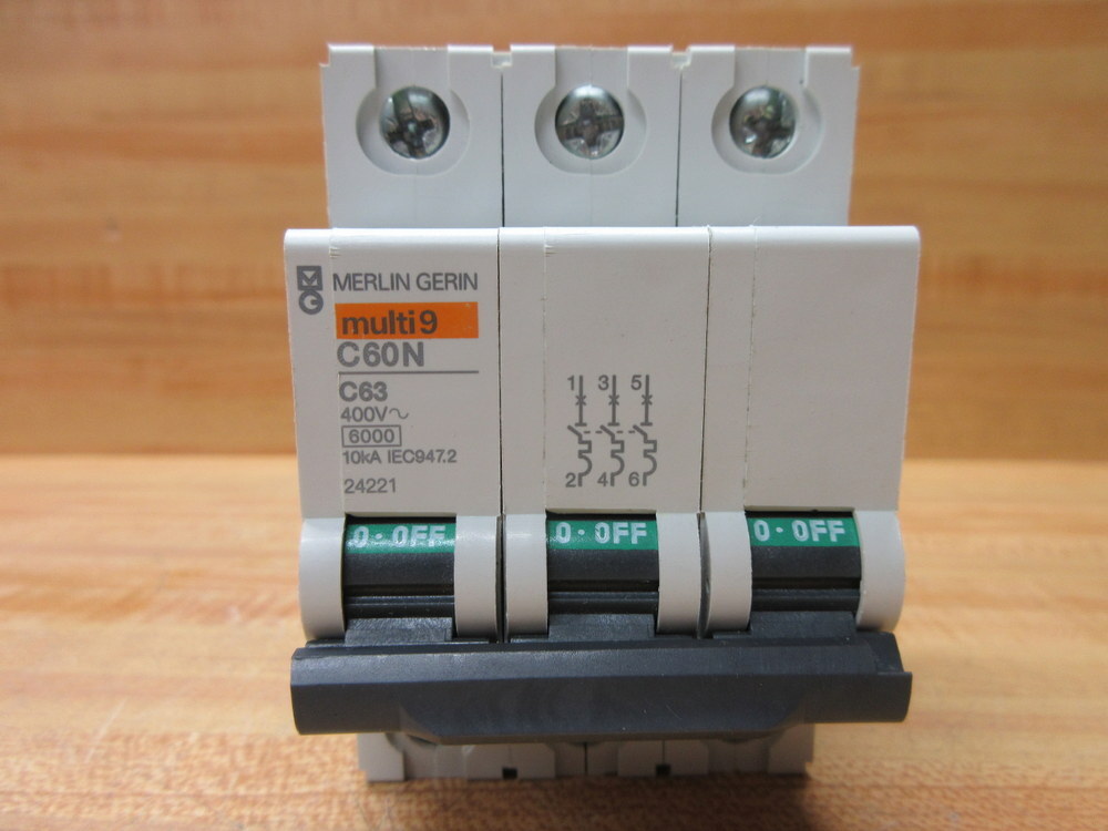 Merlin Gerin 24221 Square D 63A Circuit Breaker C60N