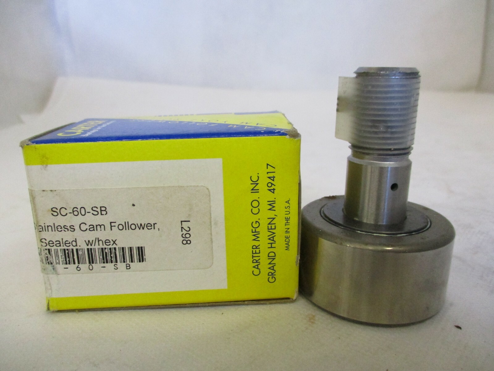 NEW CARTER SC-60-SB STAINLESS CAM FOLLOWER BEARING 1-7/8″