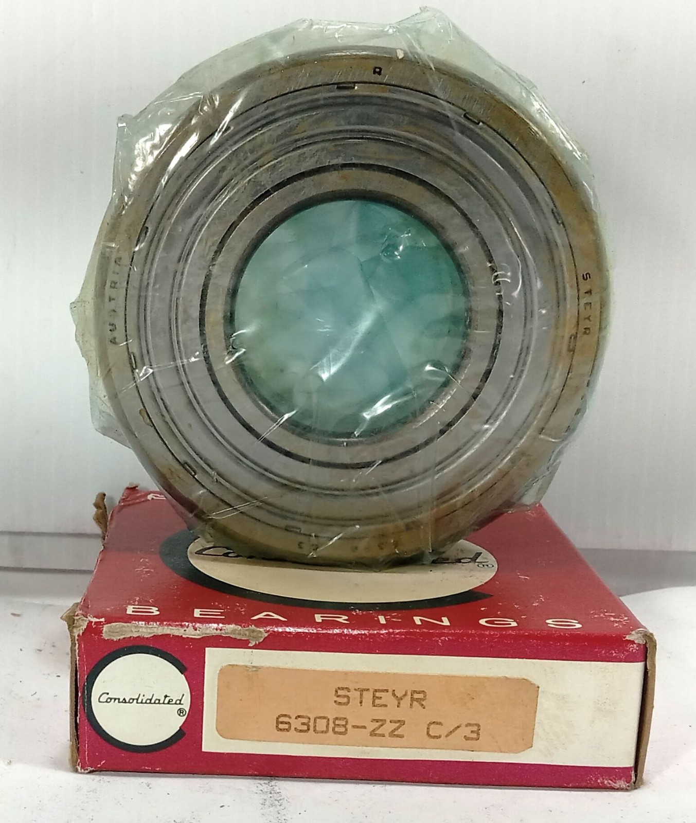 1 NEW CONSOLIDATED STEYR 6308-ZZ-C/3 DEEP GROOVE BALL BEARING NIB **MAKE OFFER**