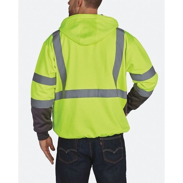 Utility Pro Uhv425x-5X-Blkylw Hi-Viz Sweatshirt, Ylw/Blk, Polymide, 5Xl