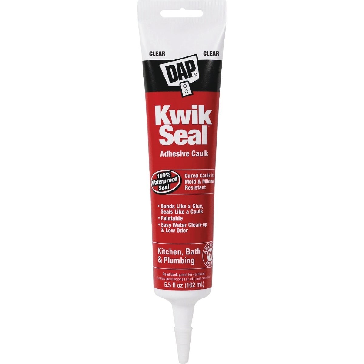 DAP 18008 Dap Kwik Seal 5.5 Oz. Clear Kitchen & Bath Adhesive Caulk