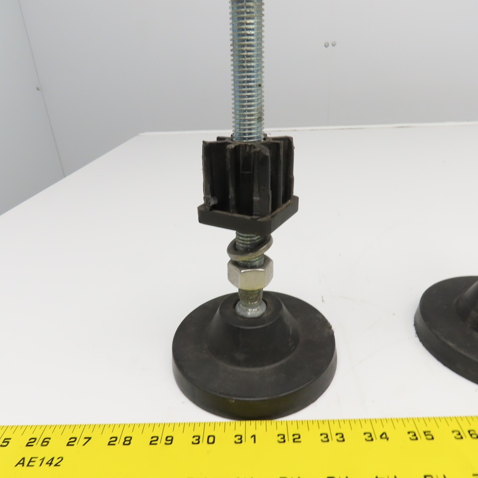 Valu Guide VG-513 5″ Swivel Floor Leveler Pad 3/4″-10 x 8″ Stud Lot Of 2
