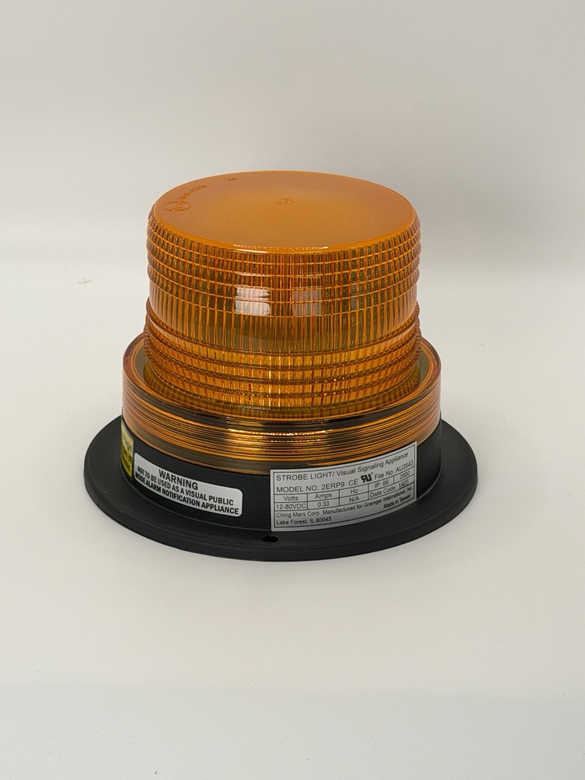 Zoro Select 2ERP9 Warning Light, Strobe, Amber, 12 to 80VDC