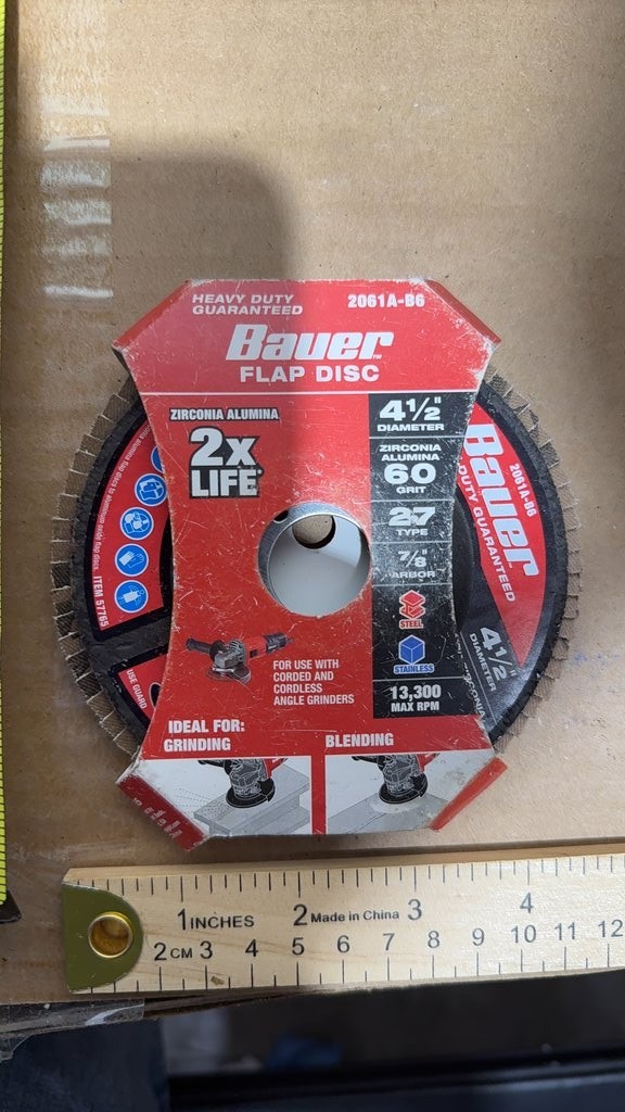 Bauer 4.5-inch Zirconia Alumina Flap Disc