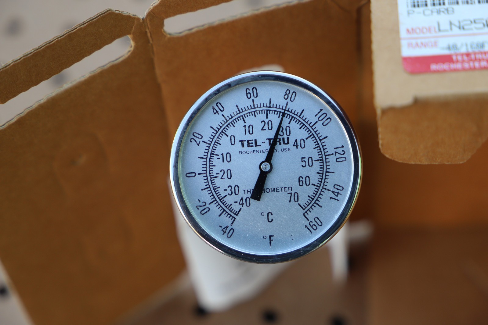 TEL-TRU LN-250R THERMOMETER 40-160F RANGE LN250R