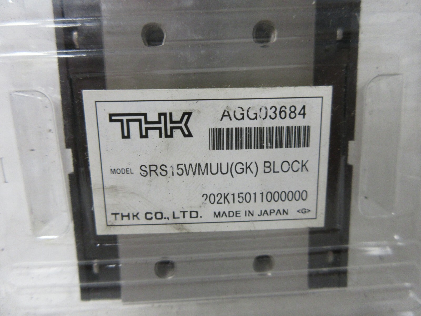 THK SRS15WMUU(GK) NEW LINEAR BLOCK AGG03684-GK SRS15WMUUGK