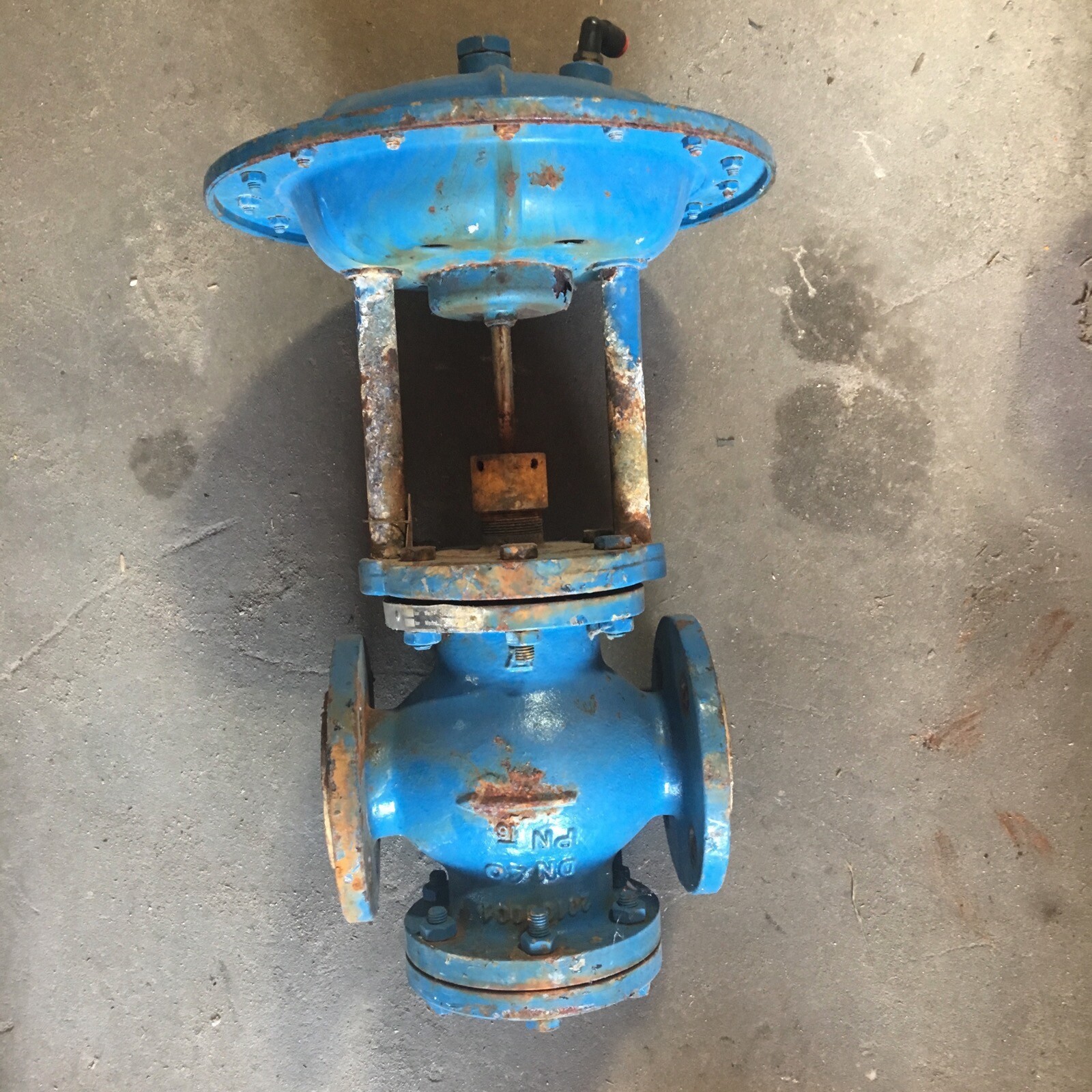 PLEIGER DN40 PN14 ACTUATED FLANGED GLOBE VALVE