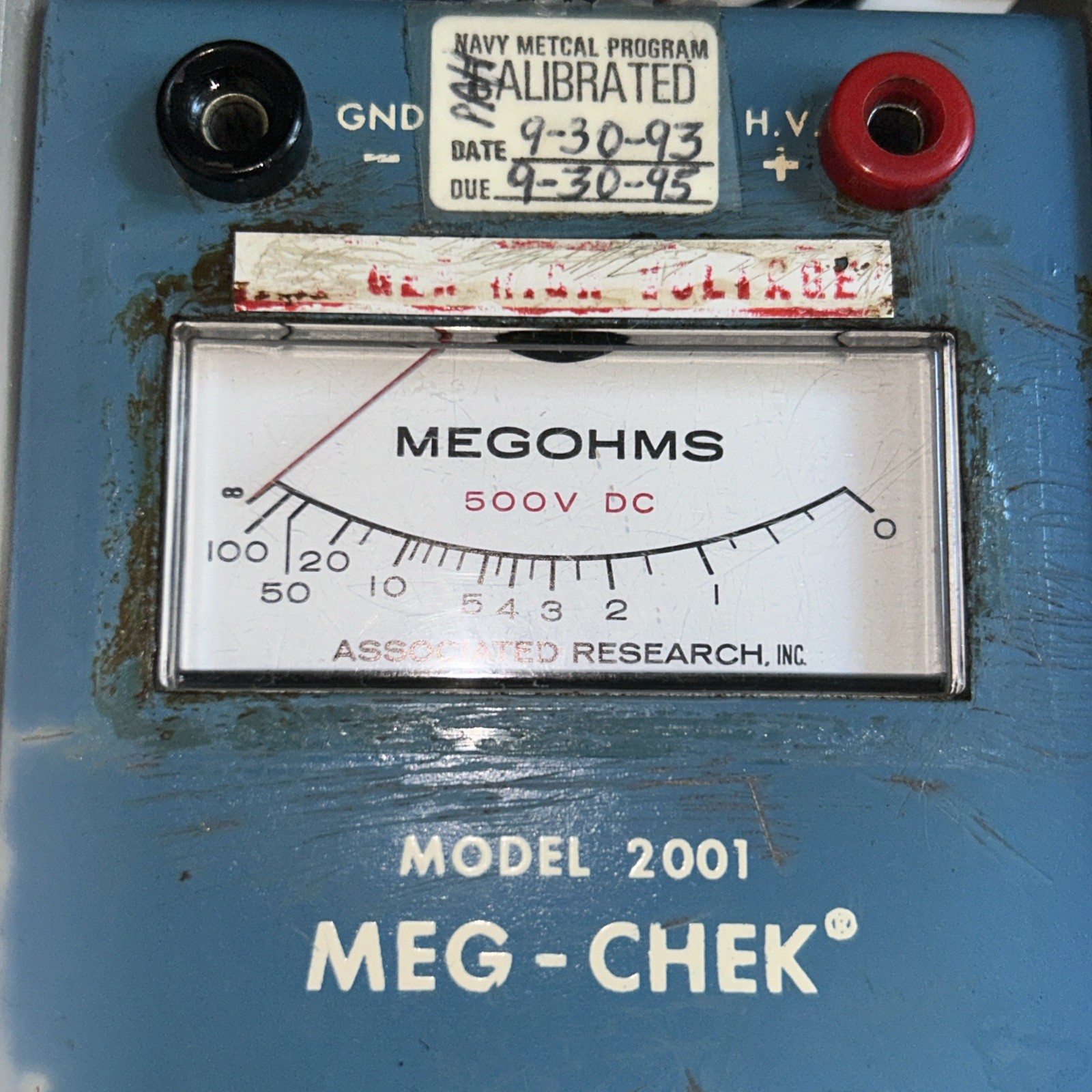 Associated Research Model 2001 Meg-Chek Megohmmeter Insulation Testing