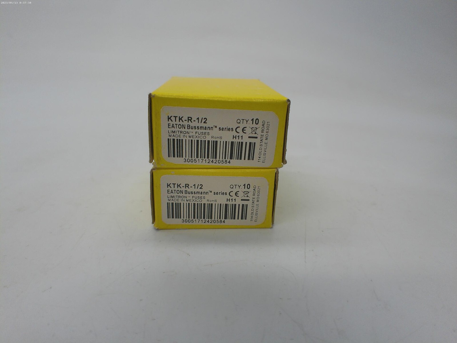 BUSSMANN KTK-R-1/2 FUSE BLACK LOT OF 2 PKG OF 10 NSMP