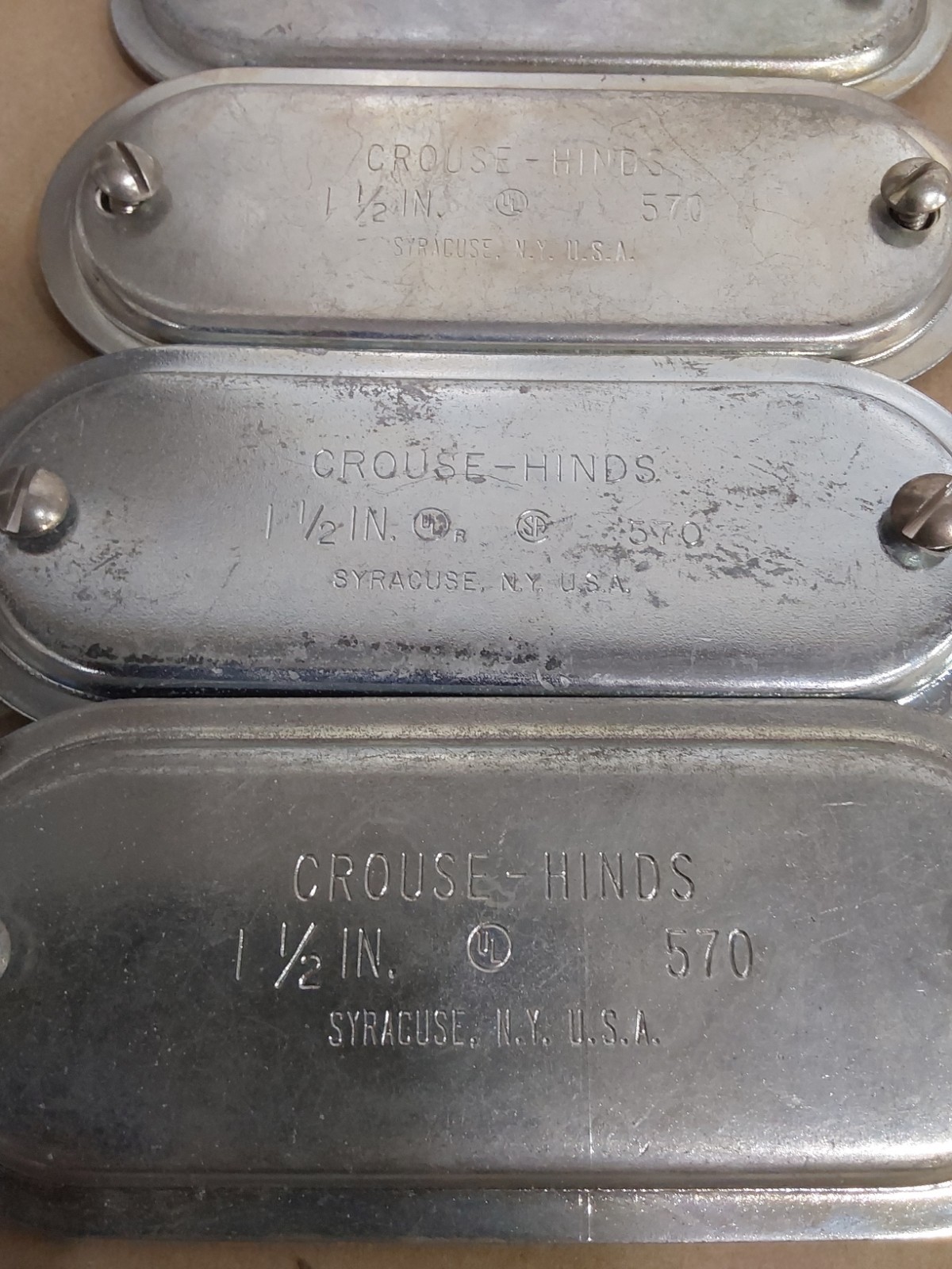 10PC LOT CROUSE HINDS 570G COVER FORM 7 CONDULET BODY 1-1/2″