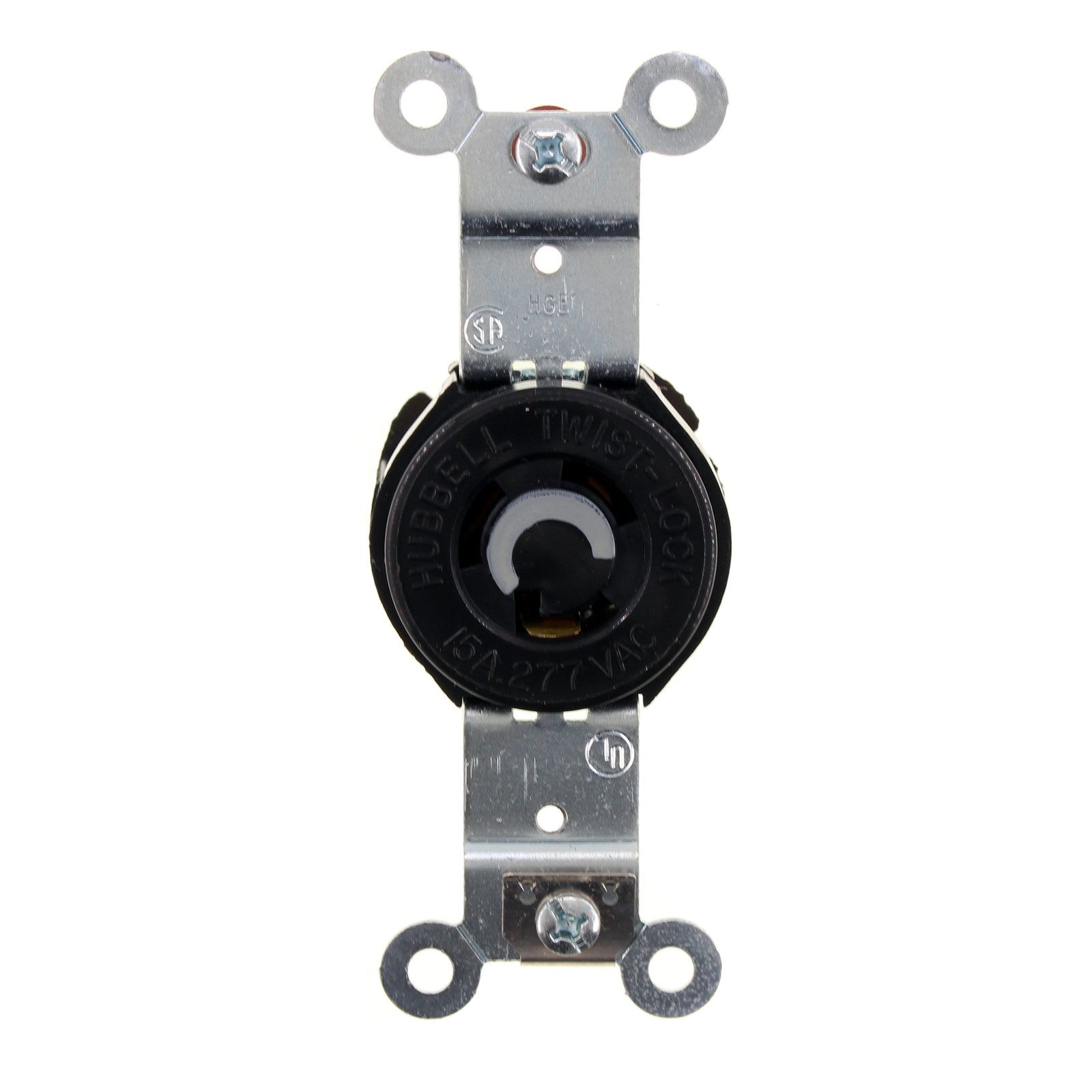 HUBBELL HBL4760 TWIST-LOCK RECEPTACLE, NEMA L7-15R, 2P, 3W, 277V, 15A