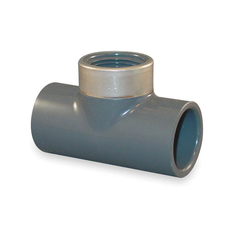 GRAINGER APPROVED 802-072SR Reducing Tee,1/2 x 1/4 x 1/2 in, PVC 3FLR9