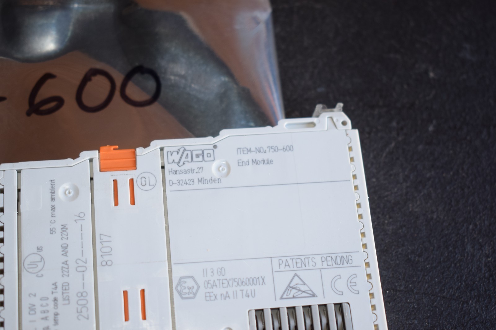 WAGO 750-600 I/O End Module #214682-DA6