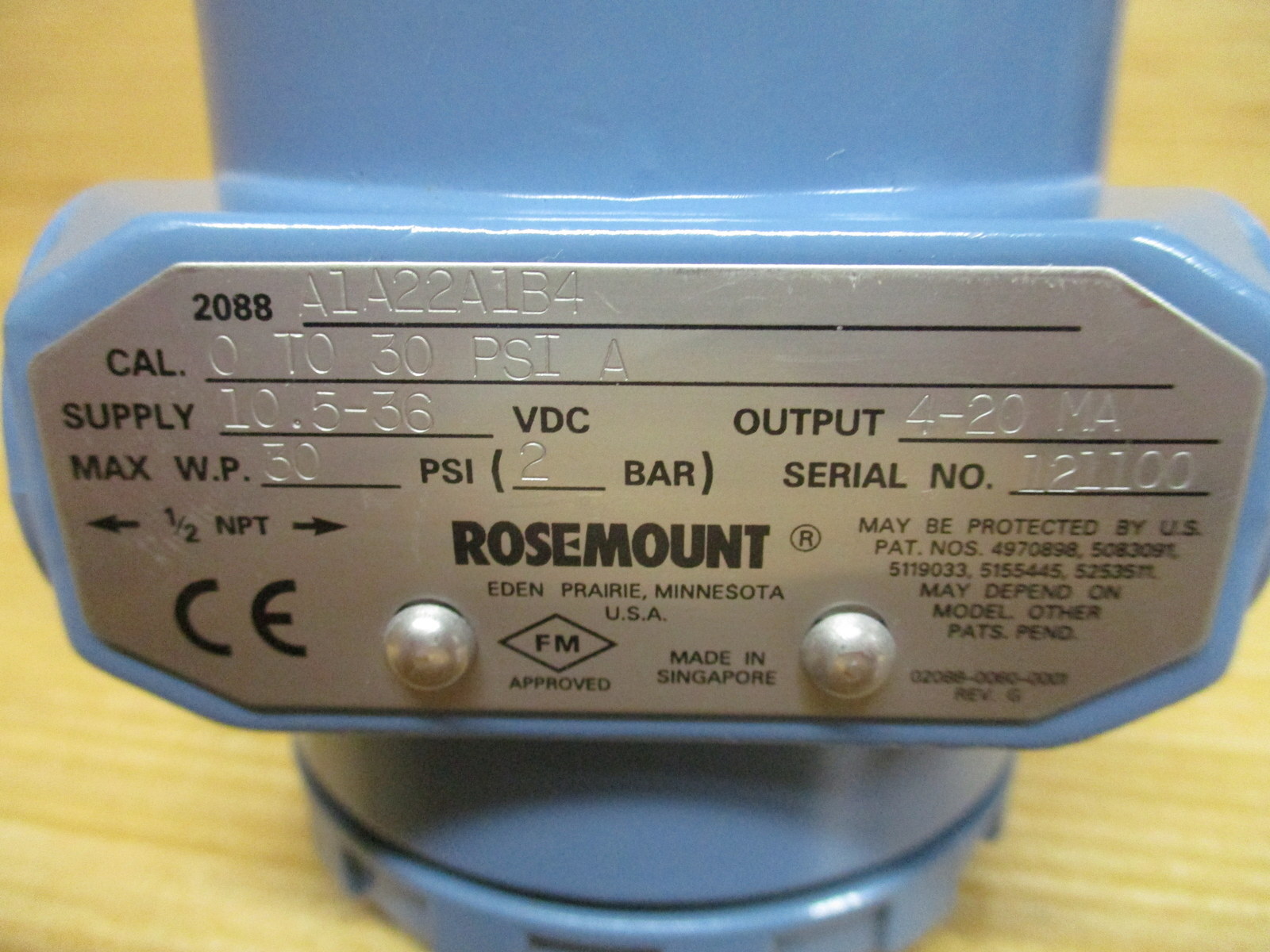 Rosemount 2088A1A22A1B4 Pressure Transmitter
