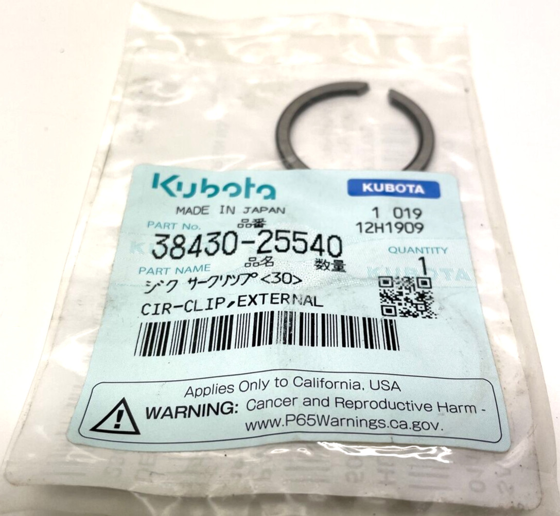 NOS OEM KUBOTA TRACTOR EXTERNAL CIRCLE CLIP SNAP RING 38430-25540