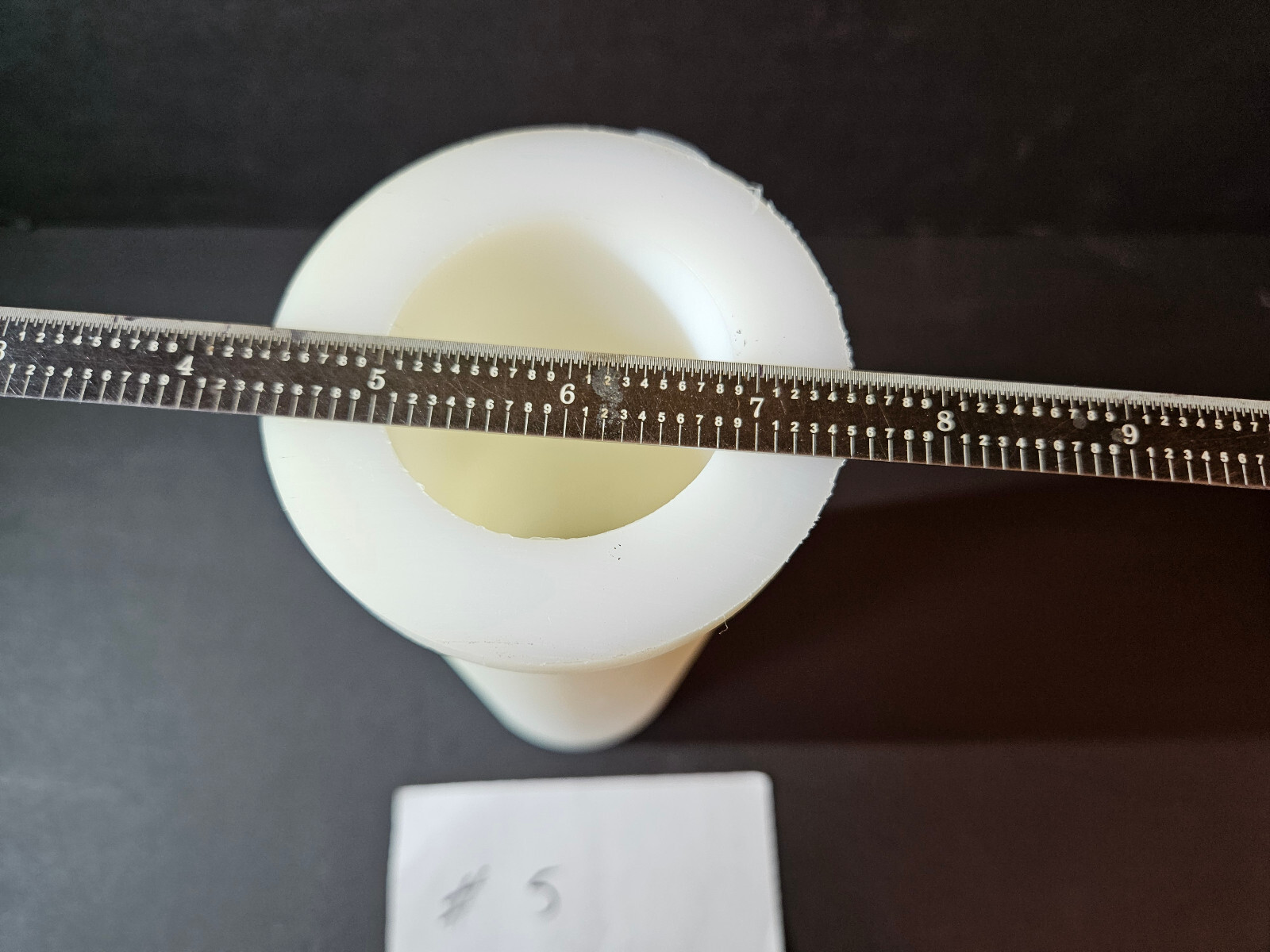 White Nylon Plastic Round Tube Cylinder Pipe Length 8 3/4″ OD 3 1/8 ID 1.9. #5