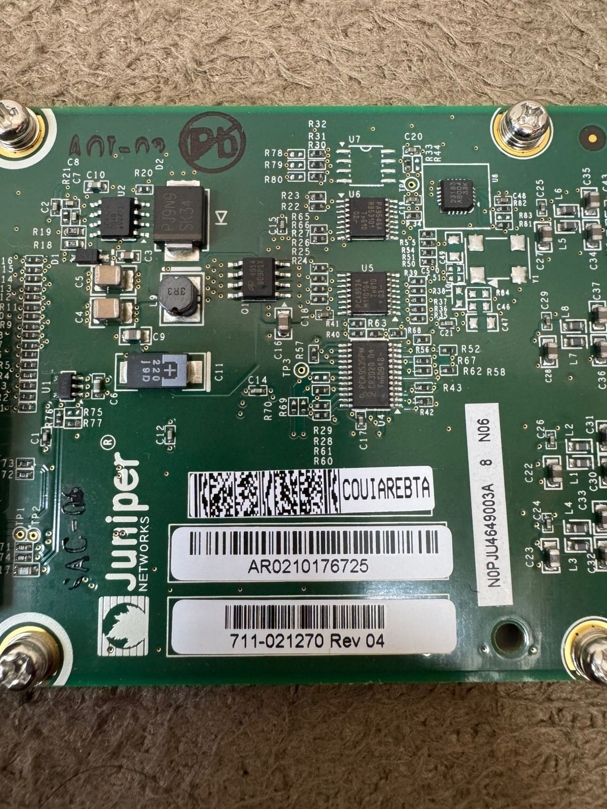 Juniper / 4 Port 1 Gigabit Ethernet (GbE) SFP Uplink Module / 711-021270