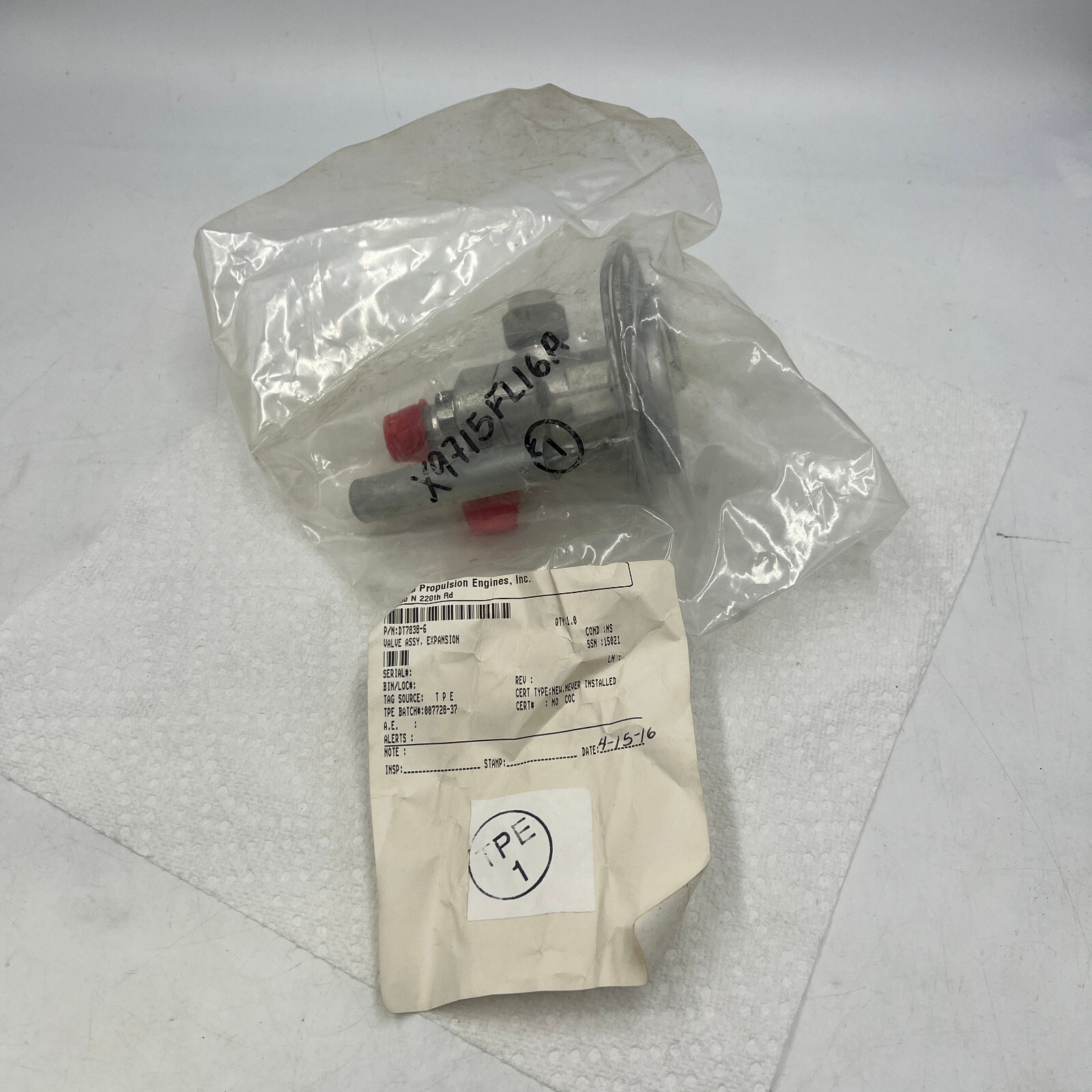 NOS Alco Expansion Valve DT7838-6 X9715 FL 16A ASSY