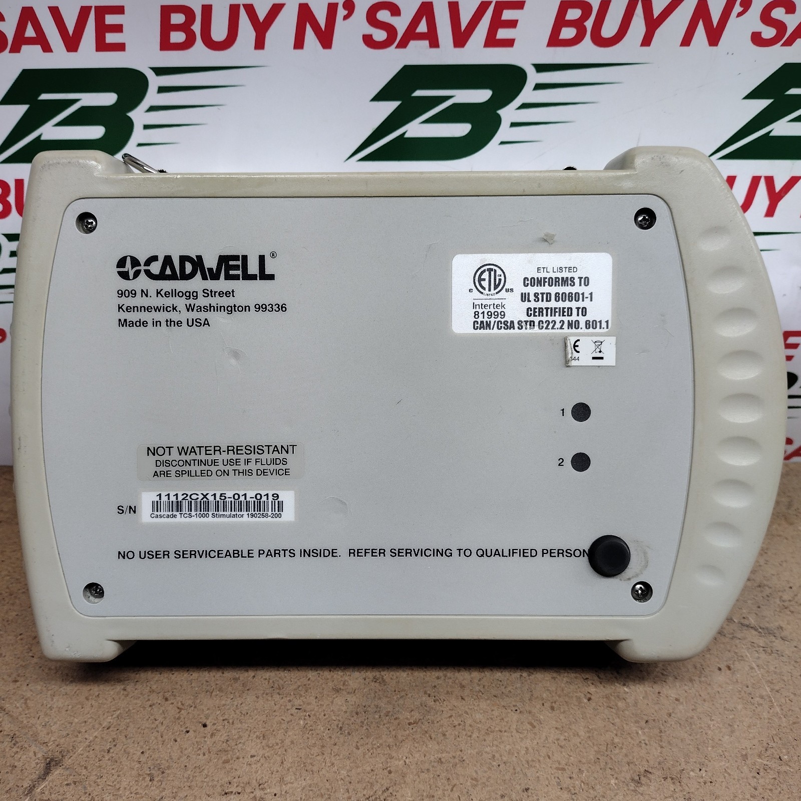 Cadwell TCS-1000 190258-200 No Cables (See Pictures) – USED