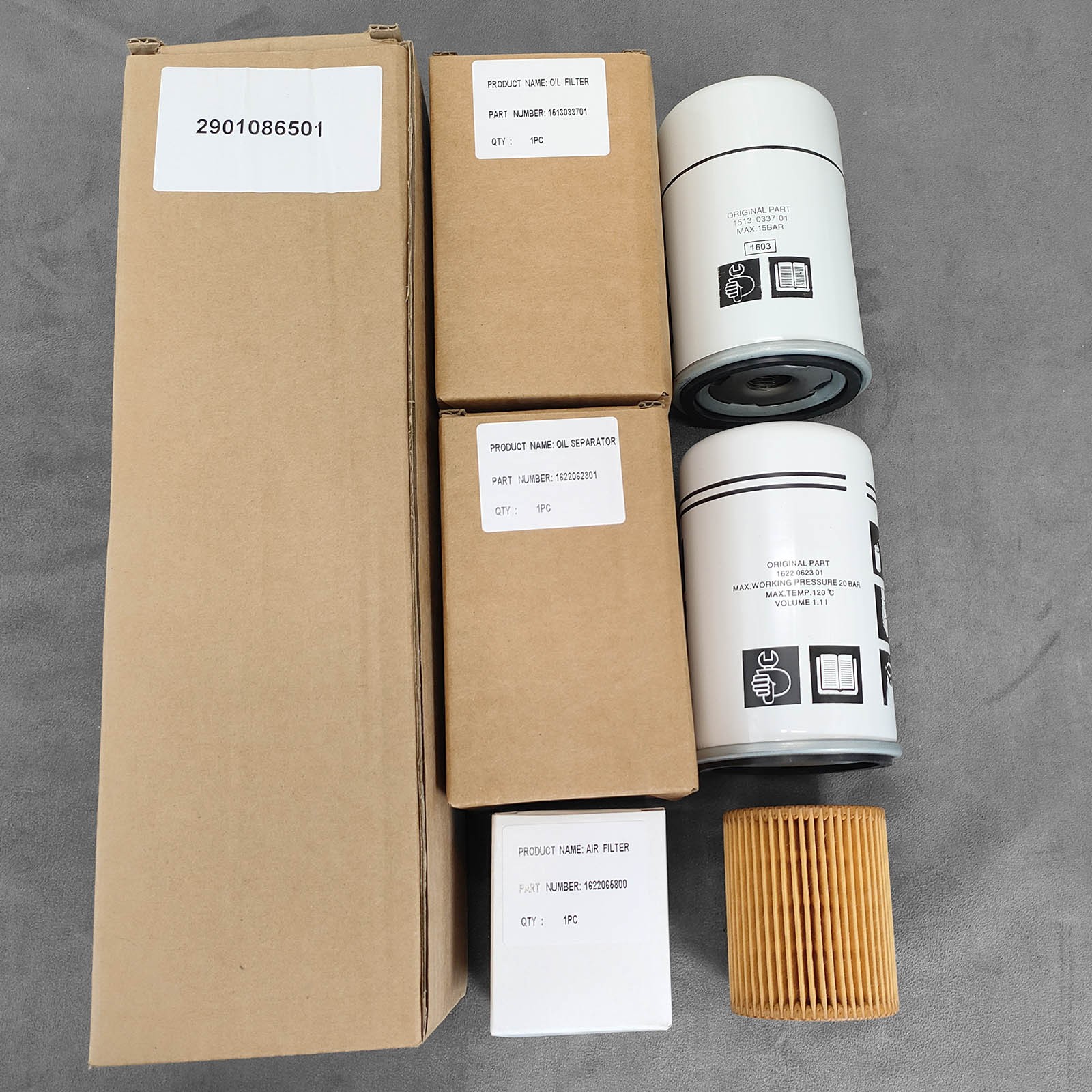 Brand New Filter Kit 2901086501 for Atlas Copco Air Compressor GX2-5 Replacement