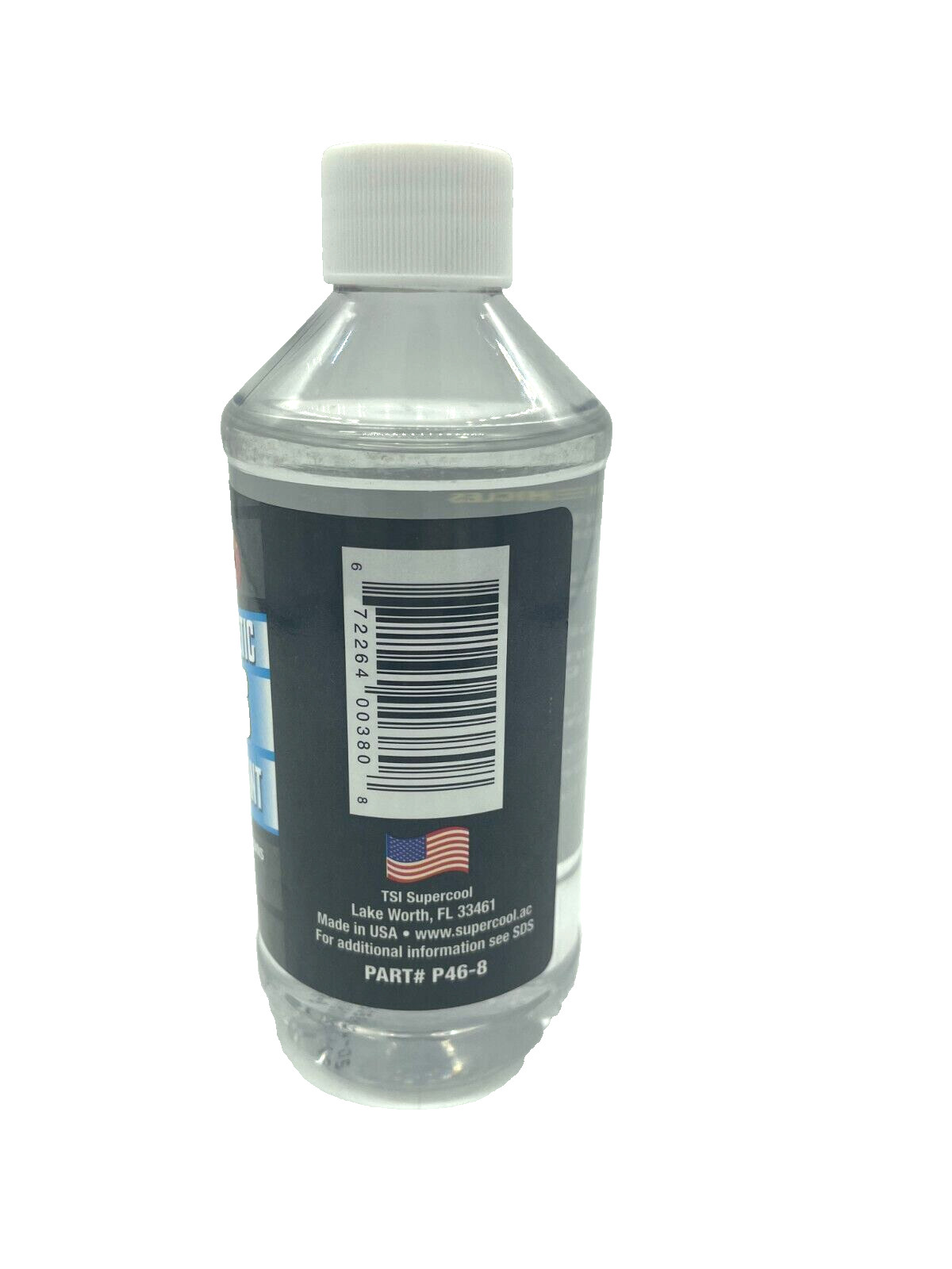Supercool P46-8 A/C Compressor Pag Lubricant Plastic Bottle Red Yellow Tint 8oz