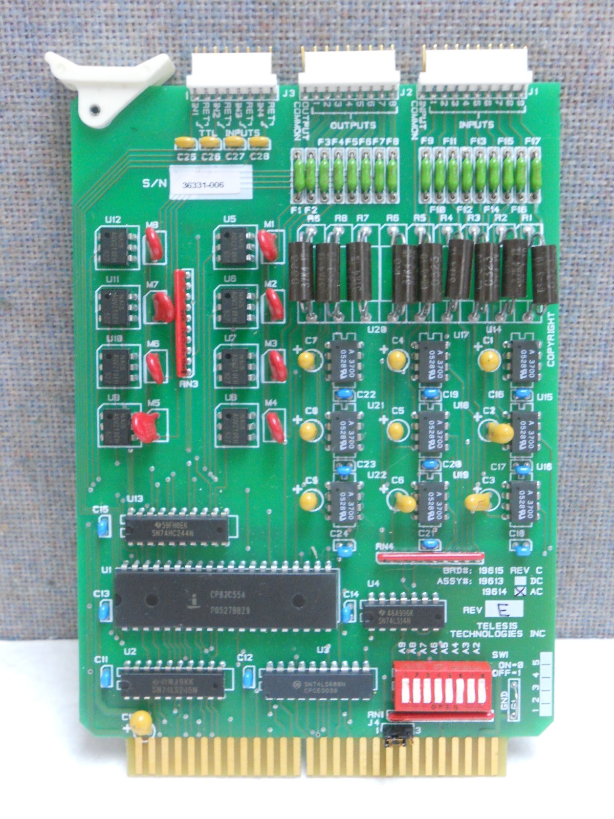 TELESIS TECHNOLOGIES BRD# 19615 REV. C ASSY# 19614 AC REV. E NEW-NO BOX 19614