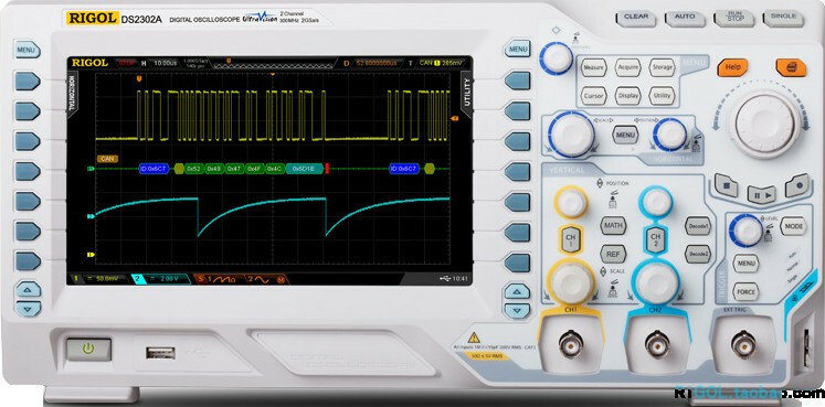 New RIGOL Digital Oscilloscope DS2072 2GSa/s 70Mhz 8″TFT 50kwfms/s 500uV-10V/div