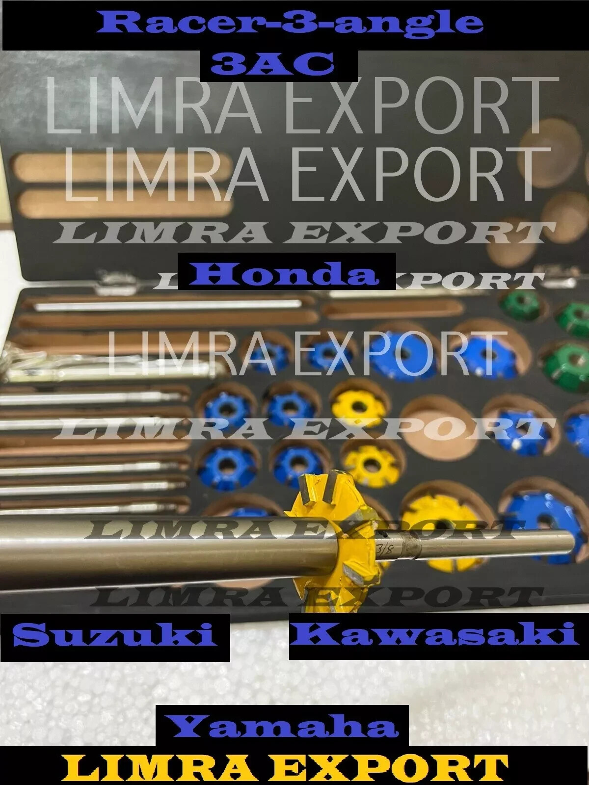 3ANGLCUT YAMAHA,KAWASAKI,SUZUKI DIRT BIKES CARBIDE TIPPED VALVE SEAT CUTTER BEST