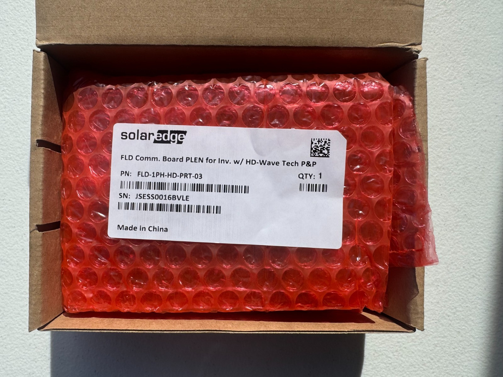 (lot of 2) SolarEdge FLD-1PH-HD-PRT-03 FLD Comm. Board w/ HD-Wave Tech