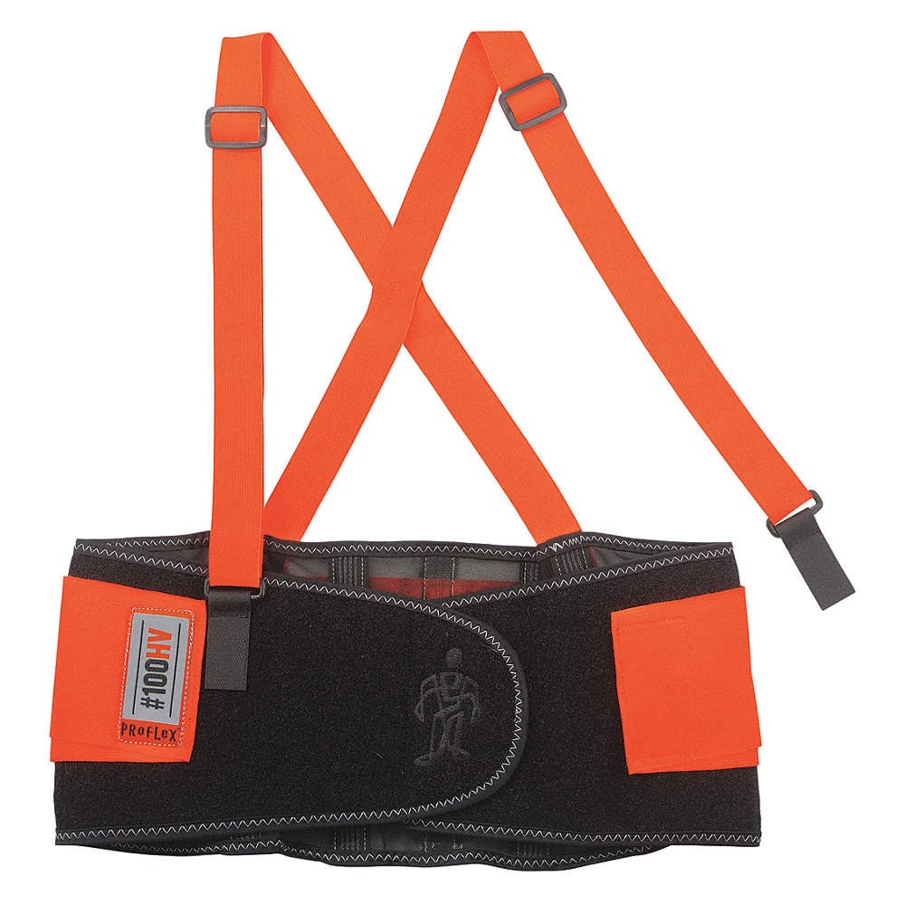 PROFLEX BY ERGODYNE 100HV Back Support,Orange,2XL 35ZA93