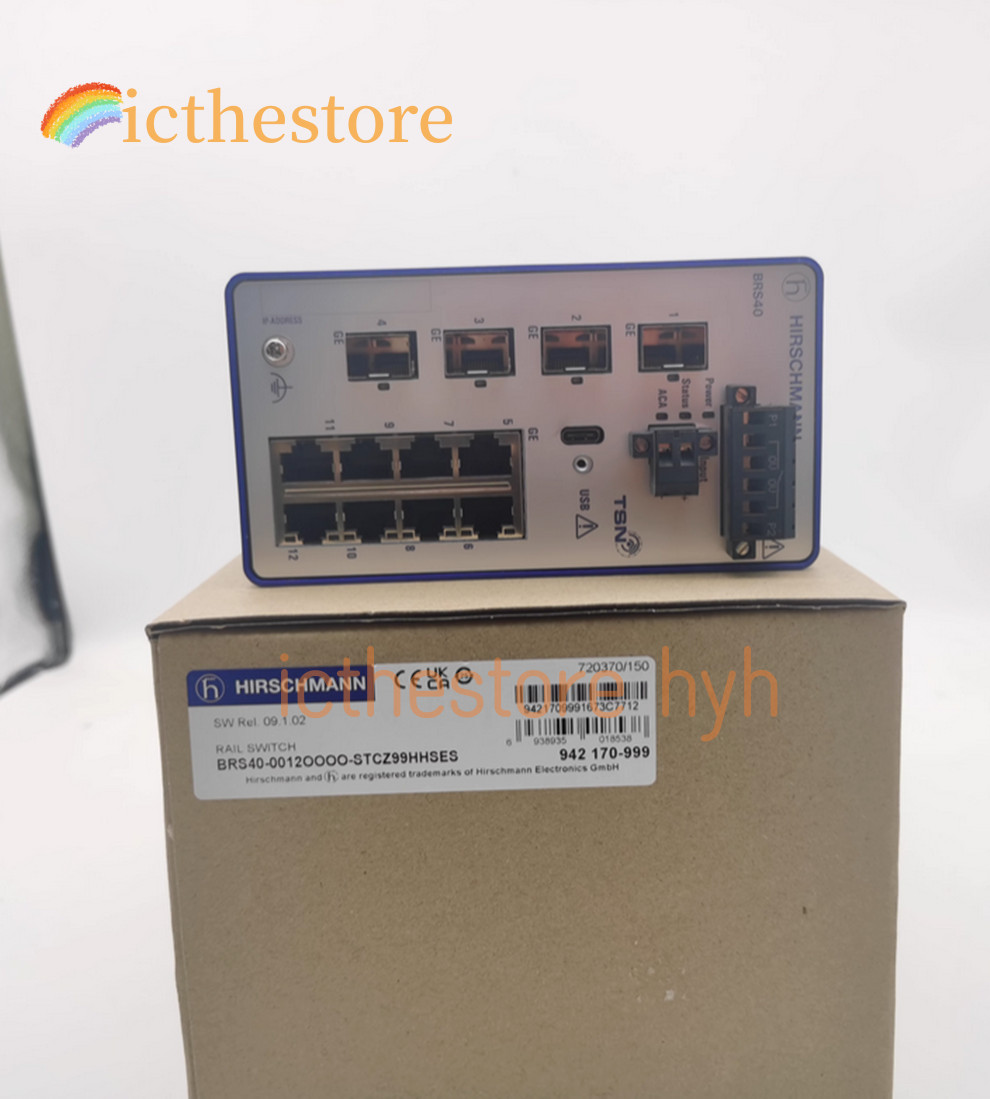 NEW BRS40-0012OOOO-STCZ99HHSES 1000Mbps RAIL SWITCH DHL/FedEx