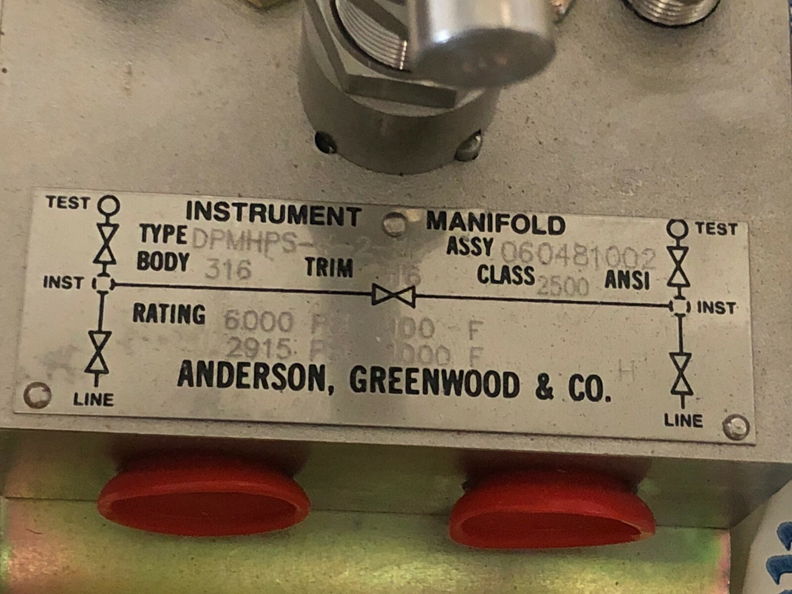 NOS IN BOX! TYCO ANDERSON GREENWOOD MANIFOLD ASSY. DPMHPS-4-2-XP-AM 06.0481.571