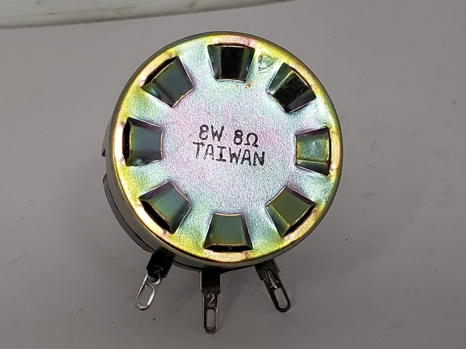 AUDIO LEVEL KNOB POTENTIOMETER 8 WATT 8 OHMS W/DIAL & VOLUME PLATE NNB