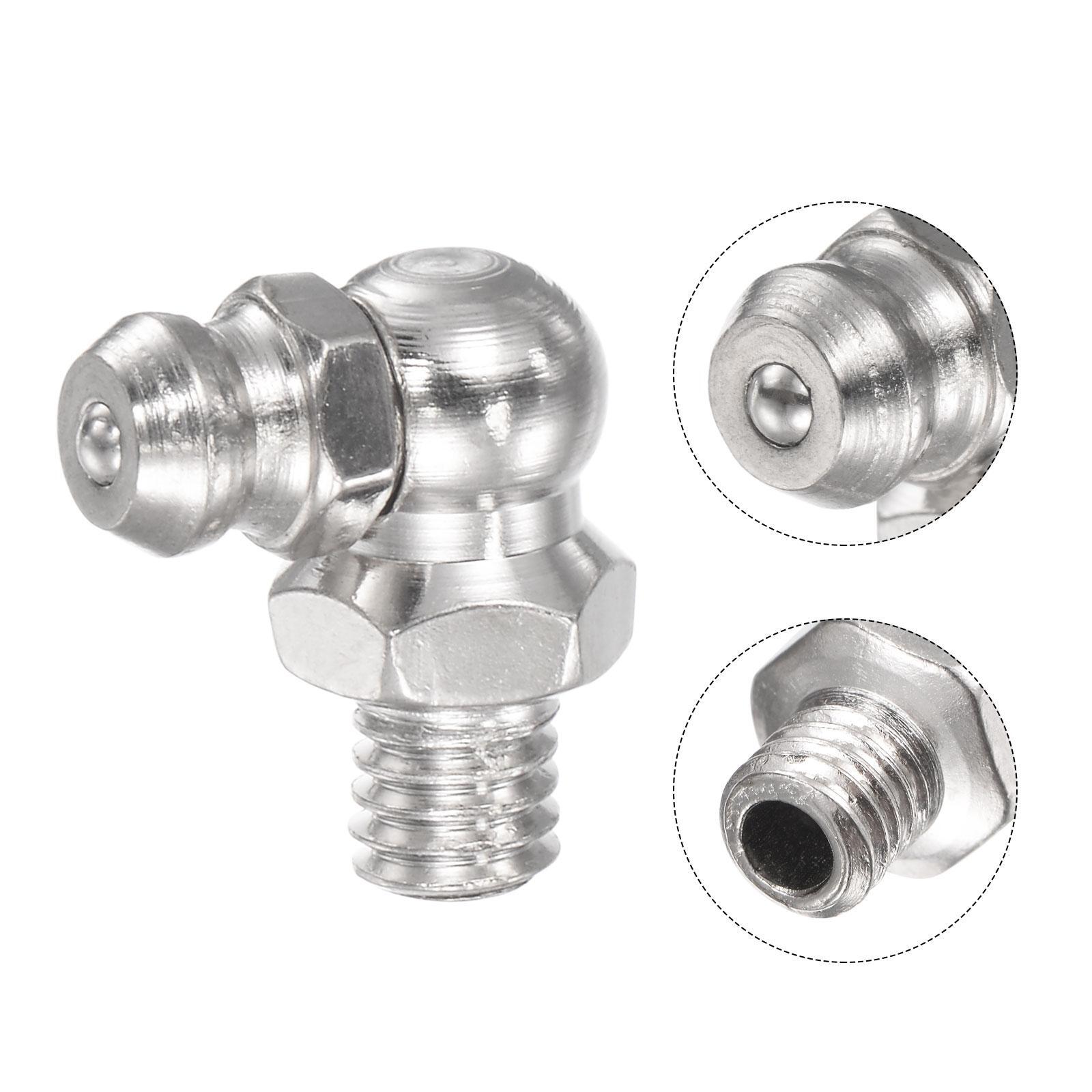 20pcs Nickel Plated Iron 90 Degree Hydraulic Grease Fitting M6 x 1mm Thread