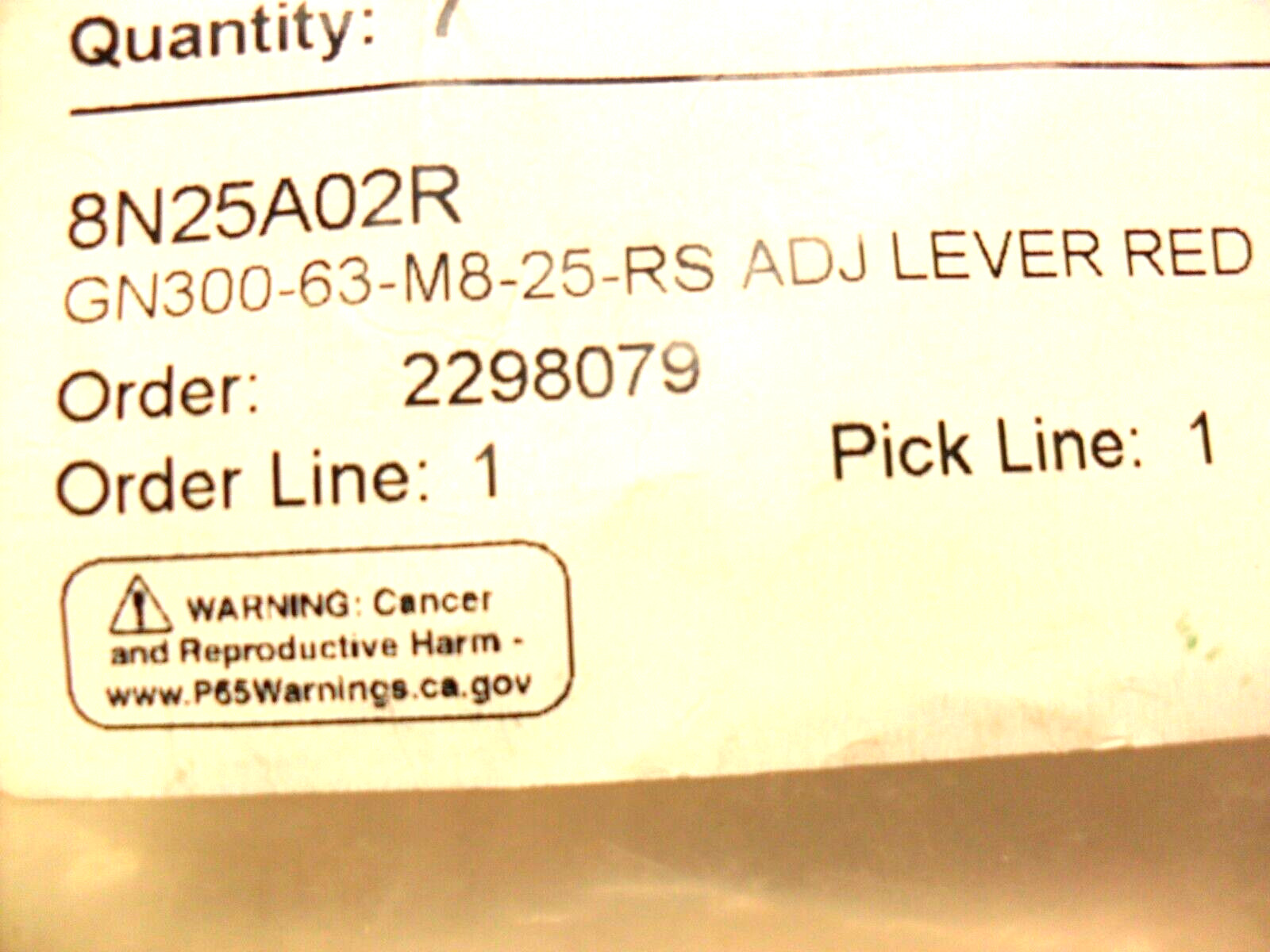 WINCO GN300-63-25-RS- ADJUSTABLE LEVER 7/8″ Thread long Red nib