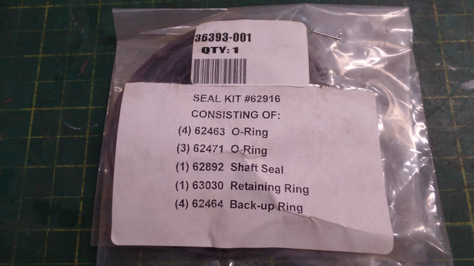 GENUINE CONDOR 36393-001 SEAL KIT FOR P/N 3639, VON RUDEN 62916, 36393001, N.O.S