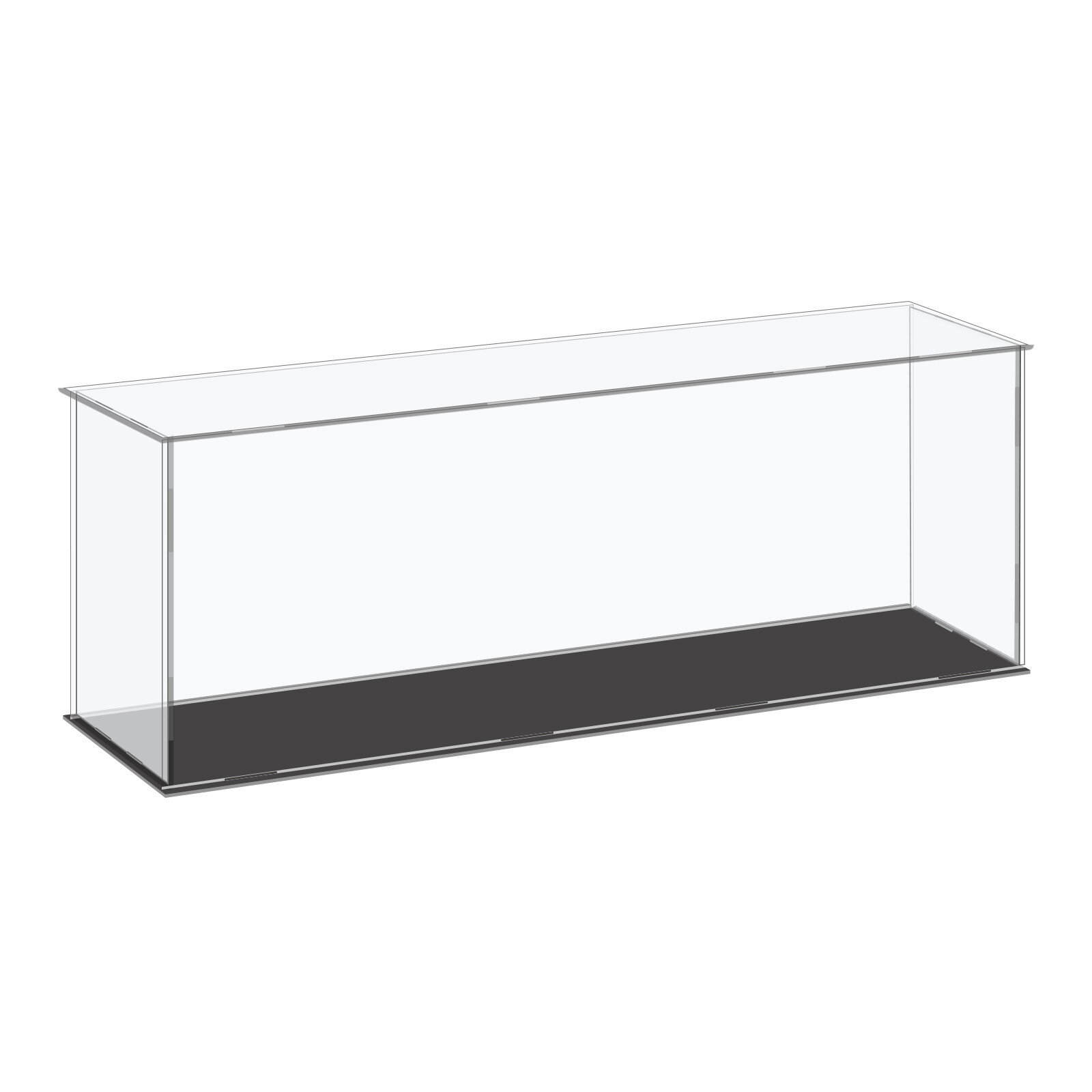 Acrylic Display Case Plastic Box Cube Storage Box Clear 41x11x15.5cm