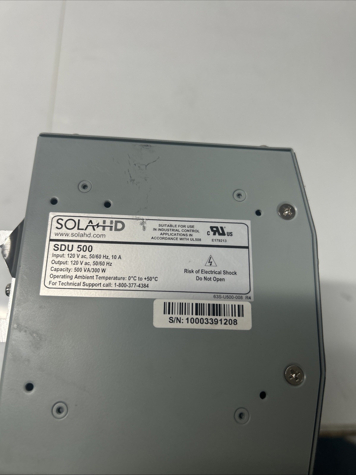 SOLA SDU 500 INDUSTRIAL POWER SUPPLY X-056