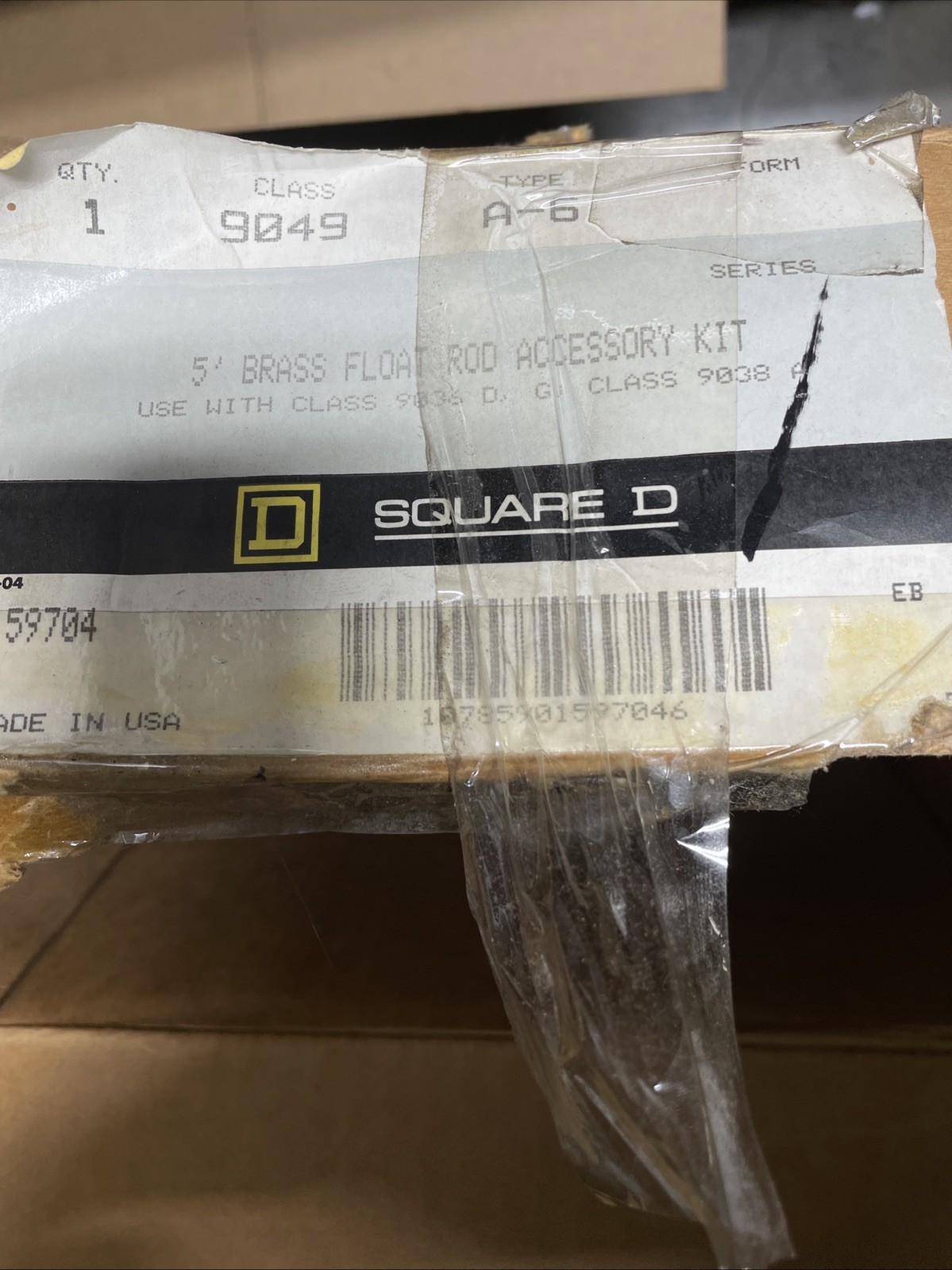 Square D Brass Float 9049-A6, Telemecanique 9049A6 Float Switch Float Rod D+G