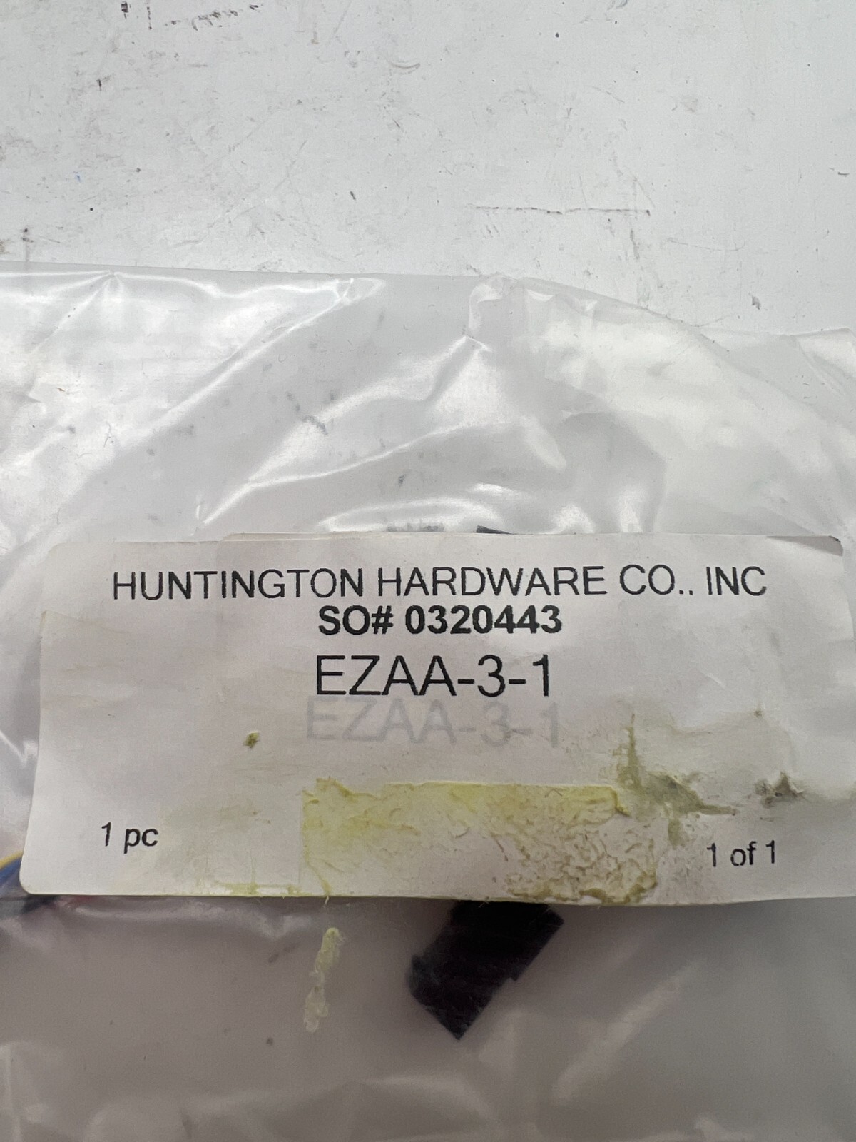 Huntington Hardware SO# 0320443, EZAA-3-1 Wire Harness