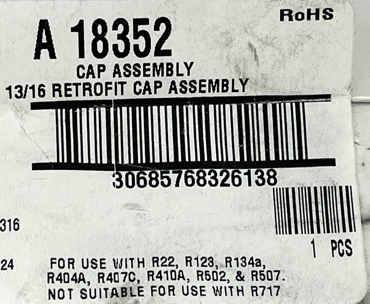Mueller Industries A18352 Retrofit Cap Assembly Durable Brass 13/16