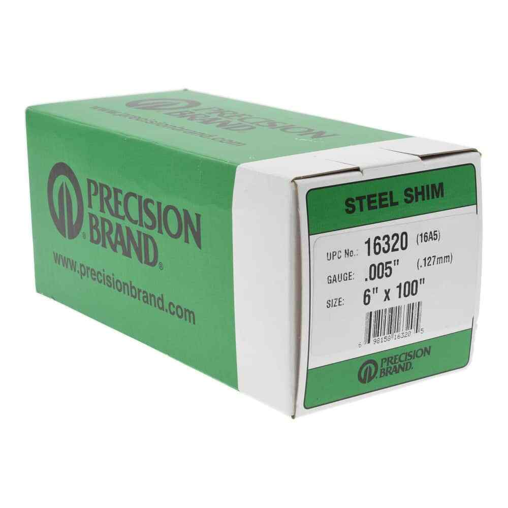 Shim Stock: 0.005” Thick, 100” Long, 6″ Wide, 1010 Low Carbon Steel